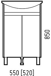 Corozo Тумба с раковиной Орегон 55 пайн – фотография-6